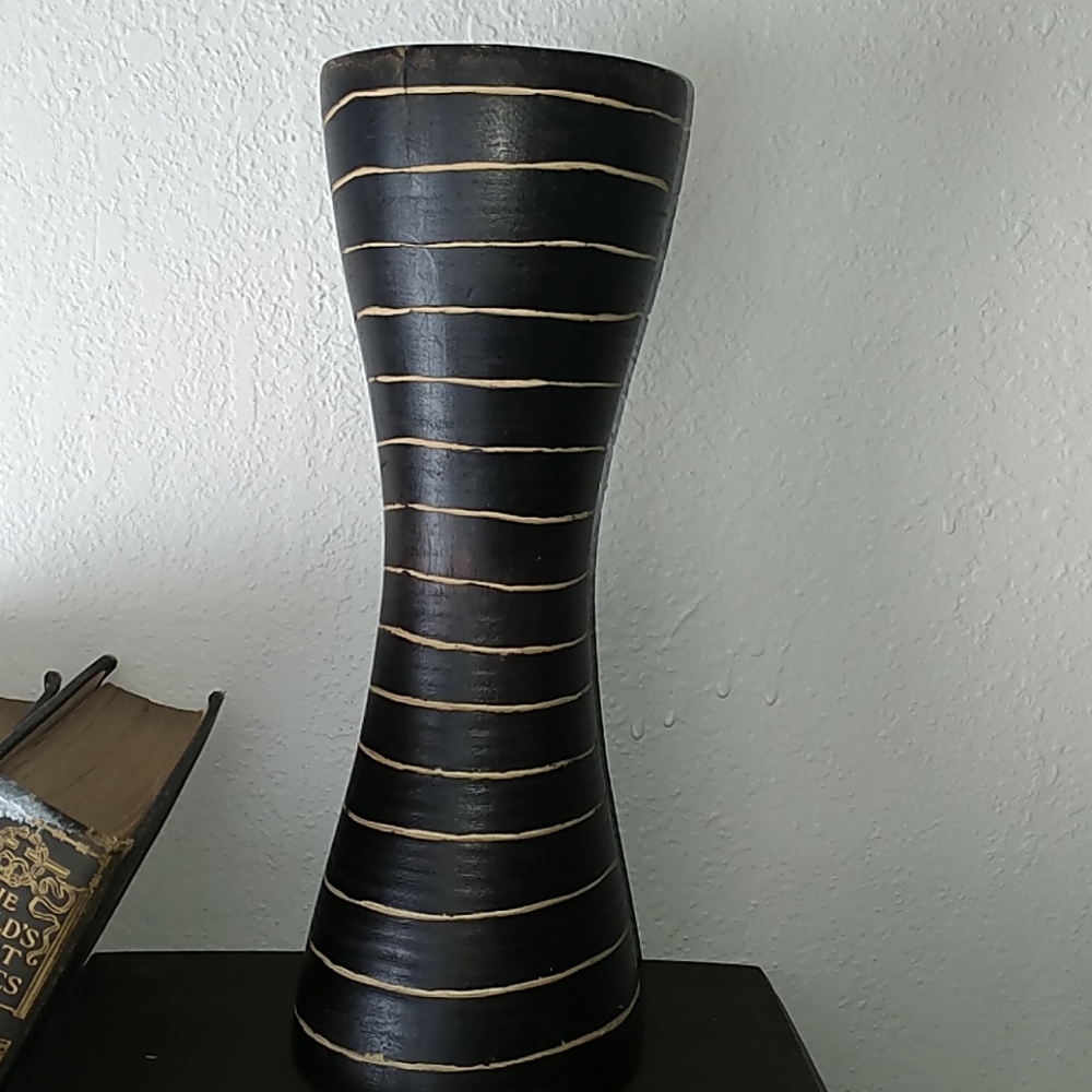 Africa  Wood Vase